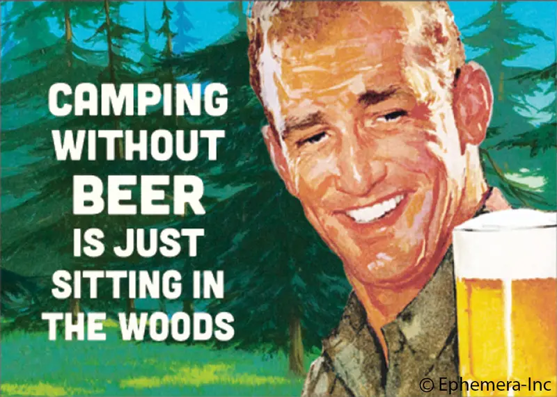 Beer-Free Camping Magnetic Ephemera 1