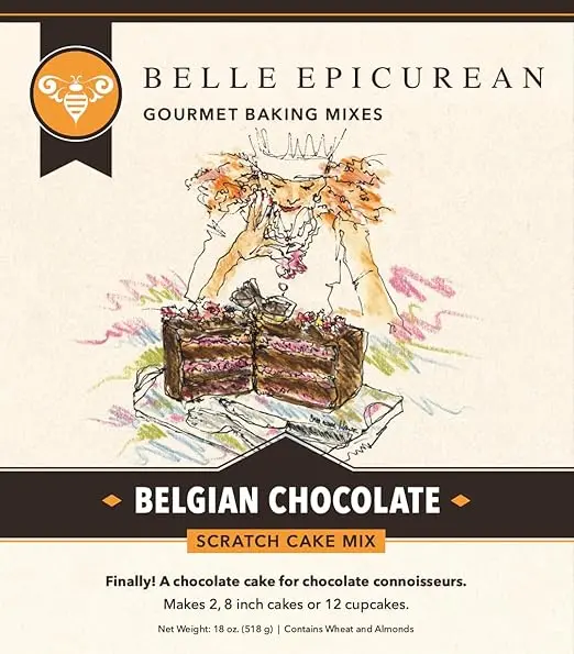Belle Epicurean Belgian Chocolate Scratch Cake Mix – Rich Dark Chocolate Flavor 1