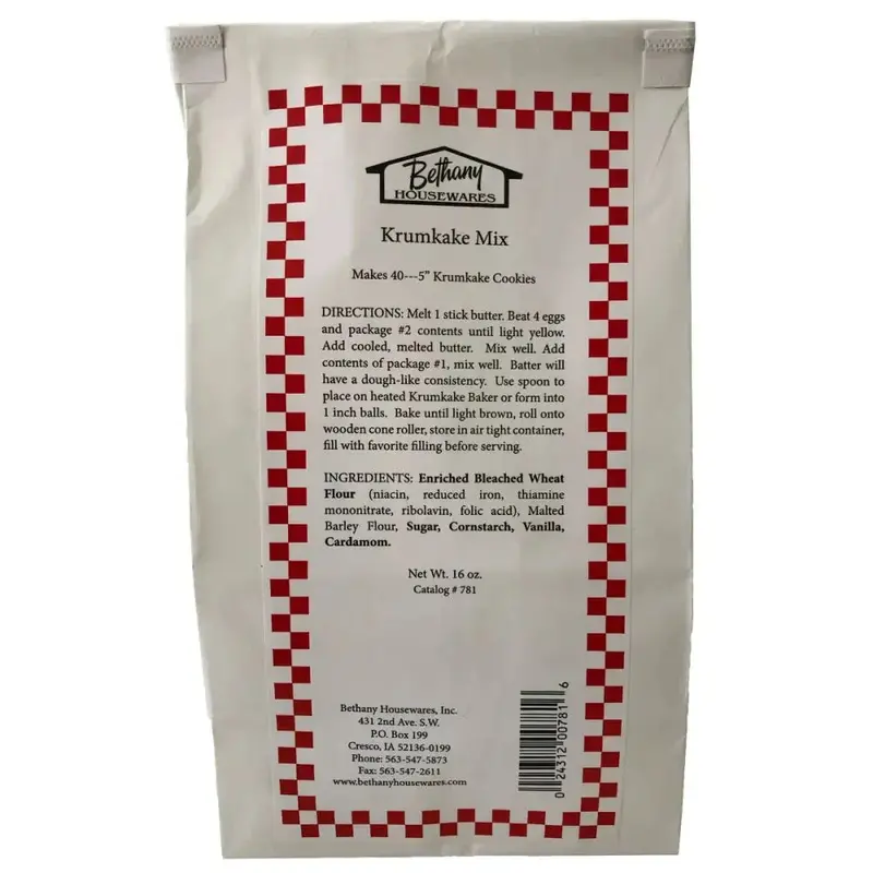 Bethany Housewares Krumkake Mix – Authentic Scandinavian Waffle Cone Recipe Blend 1