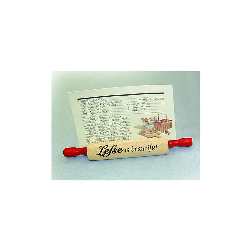 Bethany Housewares Lefse Rolling Pin With Integrated Recipe Card Holder 1