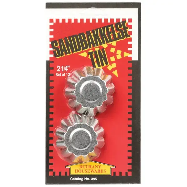 Bethany Housewares Sandbakkelse Baking Tin Set – 12 Count Nonstick Molds 1