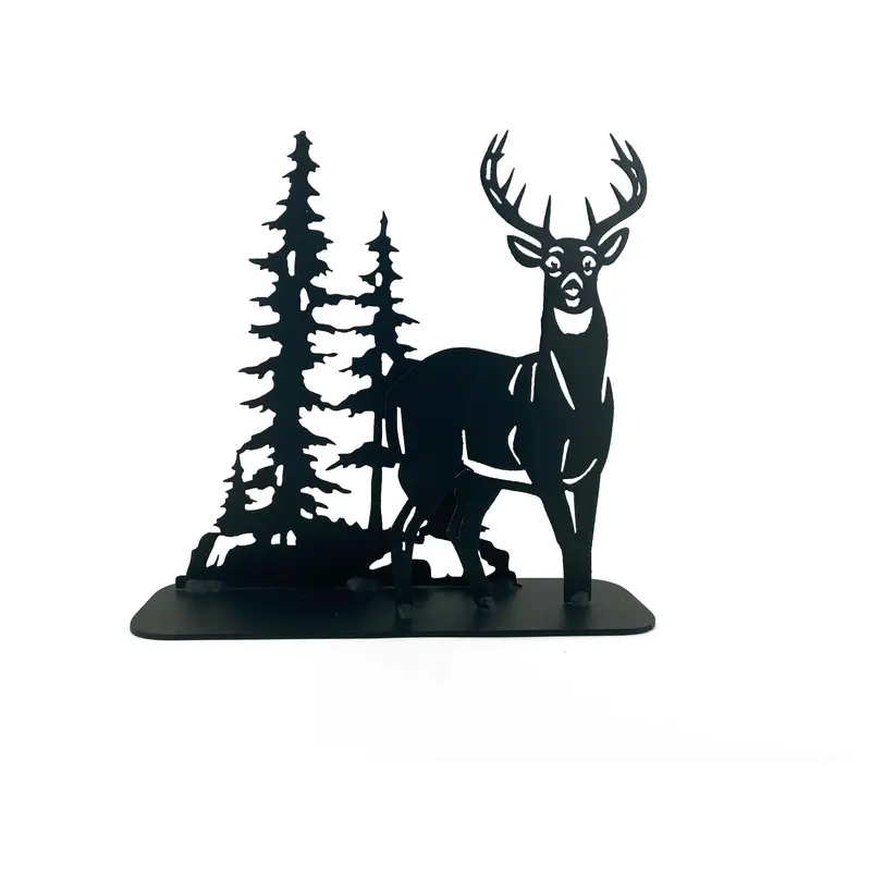 Big Deer Wooden Animal Figure On Display Base 1
