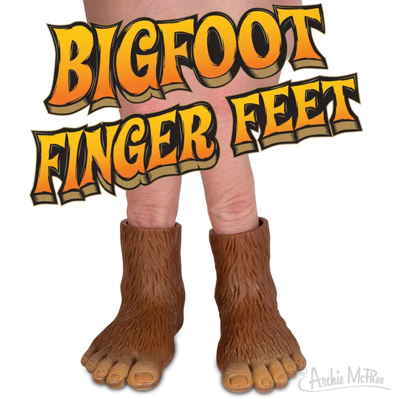 Bigfoot-Themed Finger Feet Props 1
