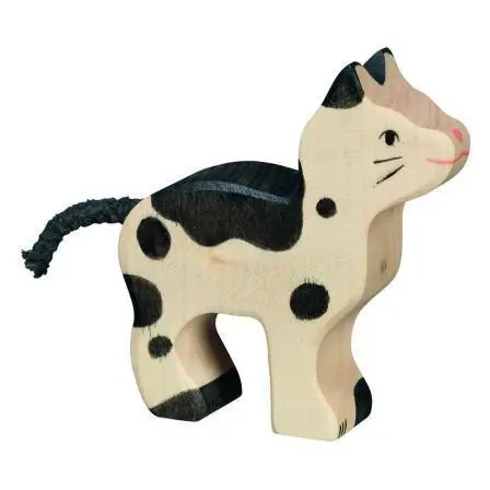 Black-And-White Cat Animal Figure – Artistic Mini Sculpture 1