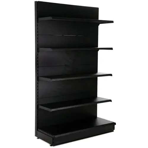 Black Single-Sided Gondola Shelving System – Supermarket-Ready Configuration – Yd-S003B-A 1