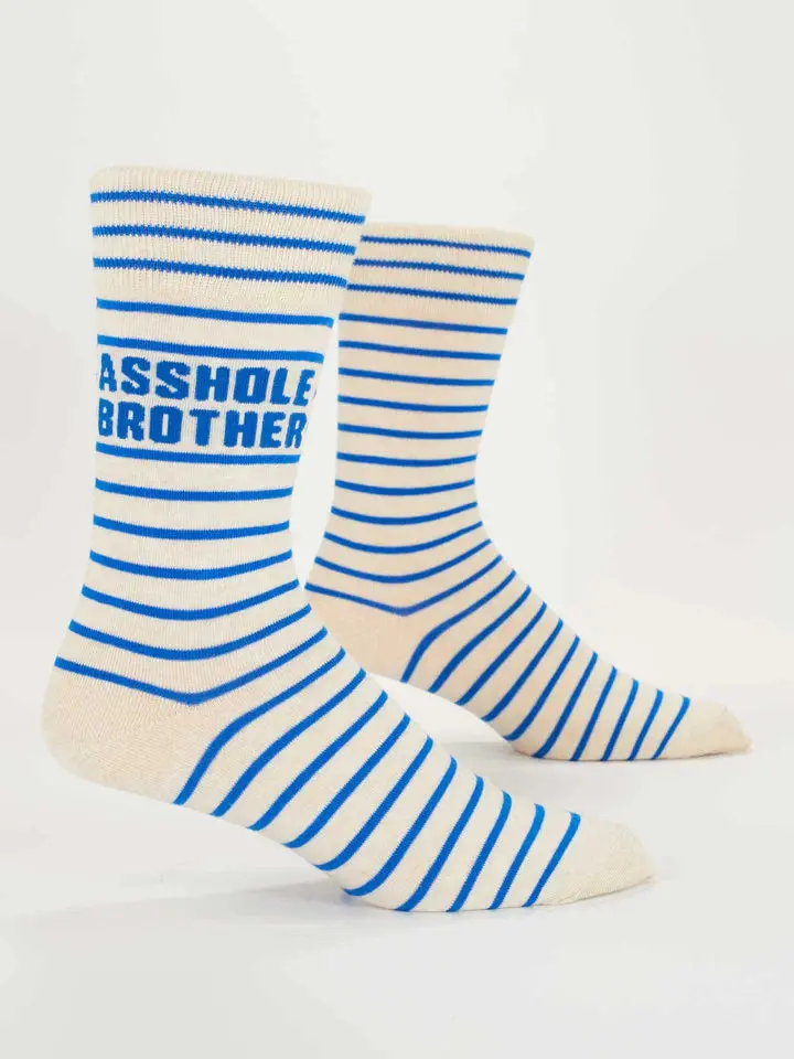 Blue Q 'Asshole Brother' Men'S Crew Socks 1