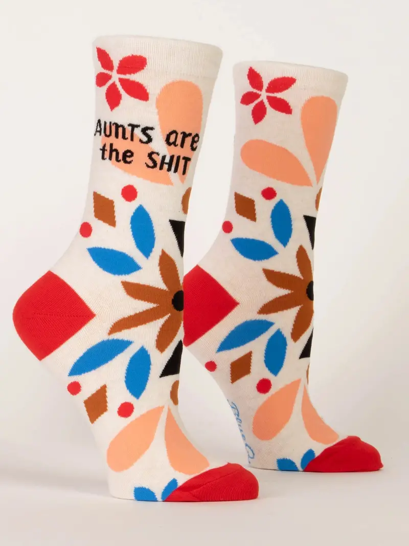 Blue Q Aunts Are Awesome Women'S Crew Socks 1