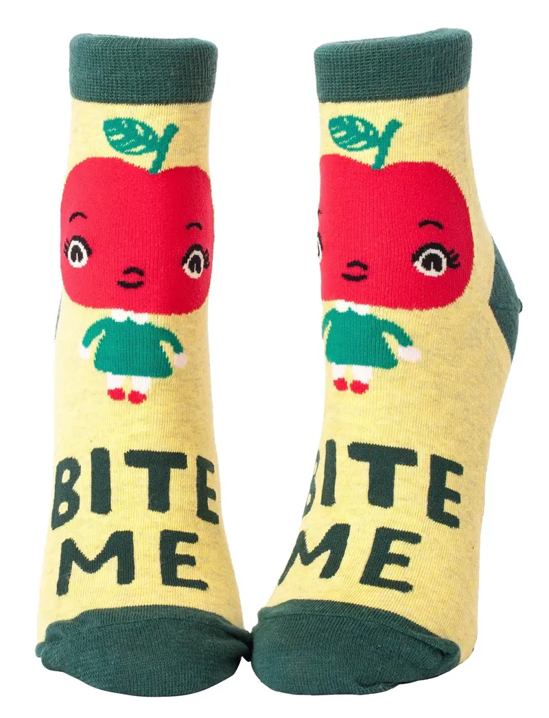 Blue Q Bite Me Ankle Socks 1