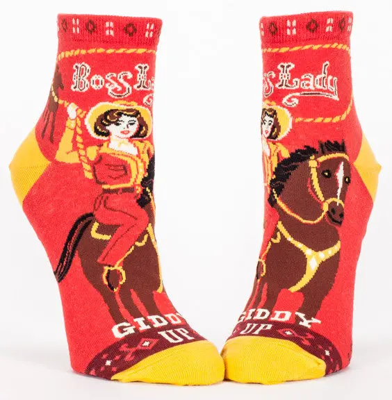 Blue Q 'Boss Lady' Women'S Ankle Socks 1