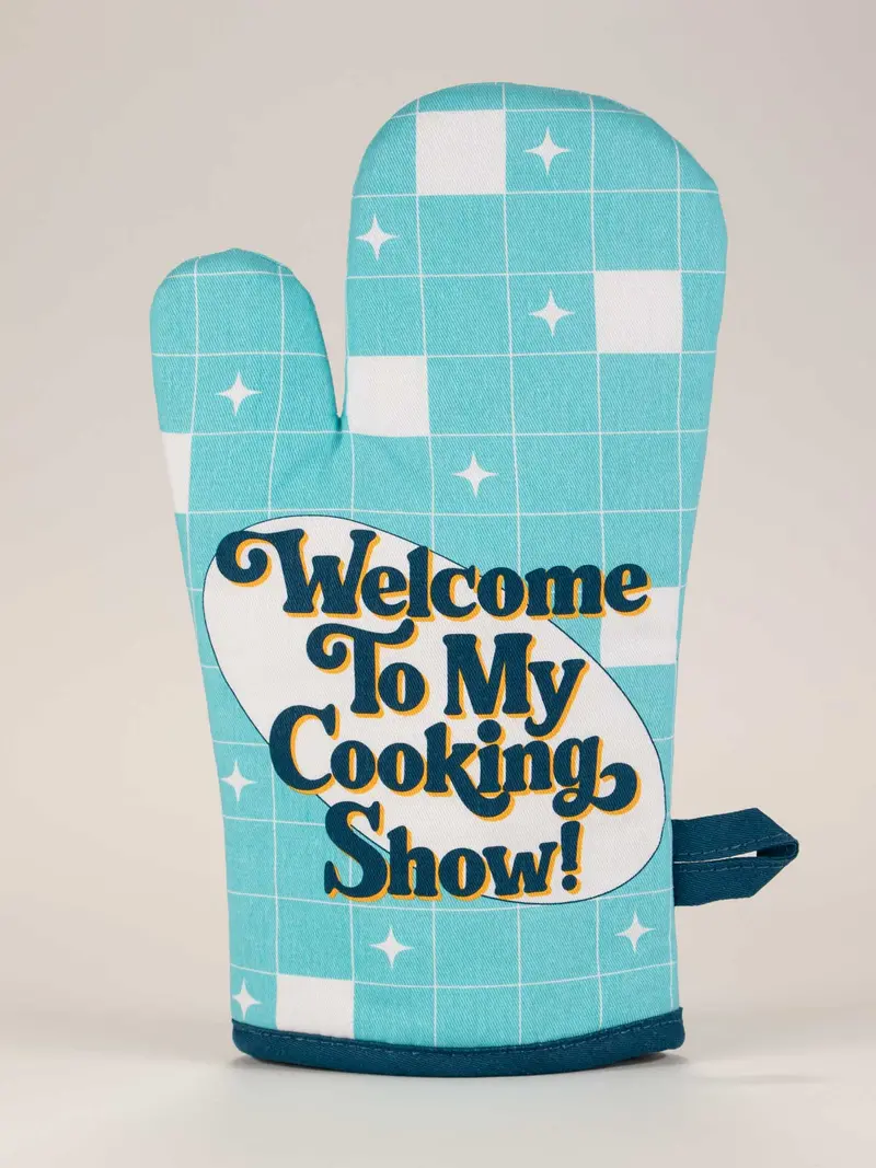 Blue Q Cooking-Themed Oven Mitt – 'Cooking Show' Style 1