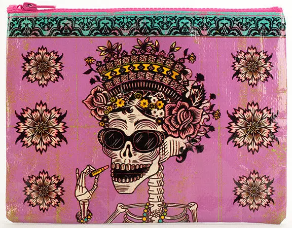 Blue Q Day Of The Dead Zipper Pouch 1