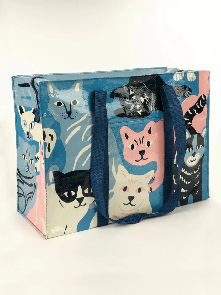 Blue Q Happy Cats Canvas Shoulder Tote Bag 1