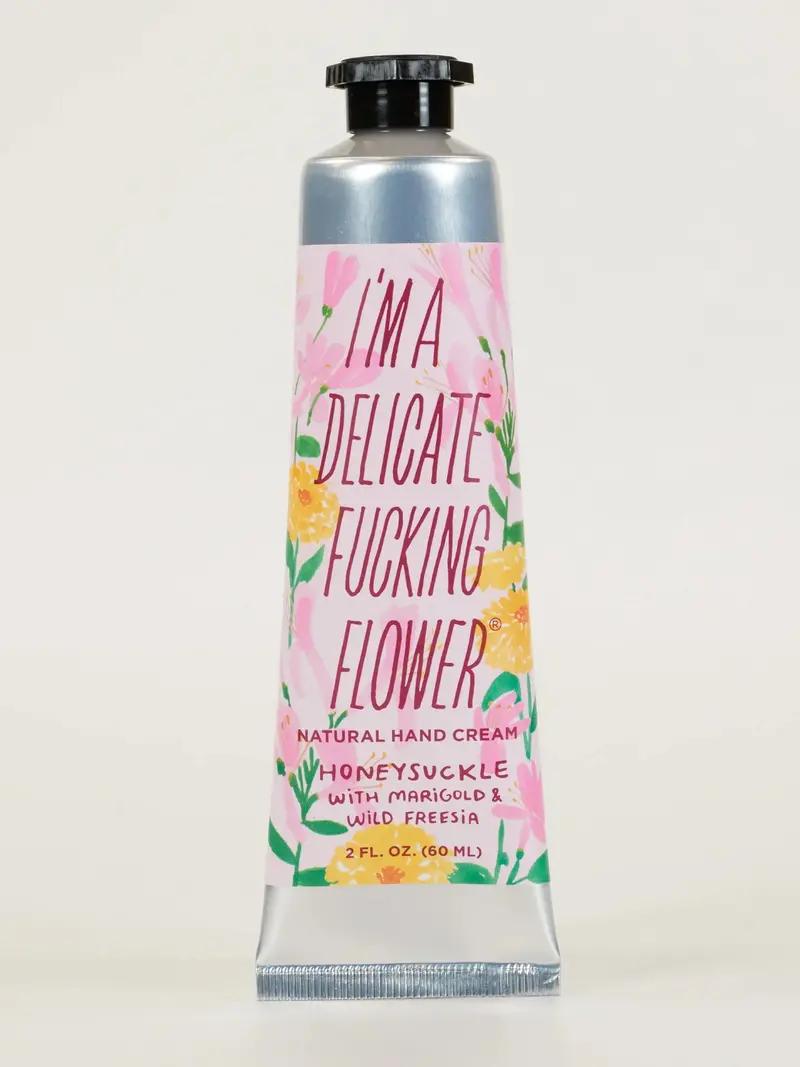 Blue Q Honeysuckle & Marigold Hand Cream – 'I’M A Delicate Flower' 1