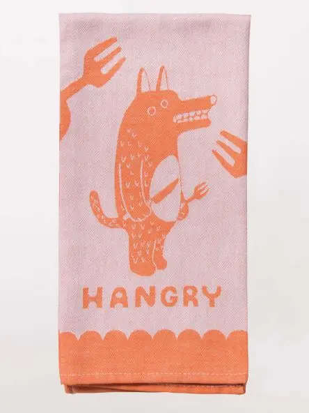 Blue Q Hungry-Humor Jacquard Towel: 'Hangry' 1