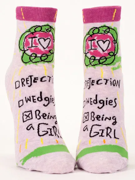 Blue Q 'I Love Being A Girl' Women'S Ankle Socks 1