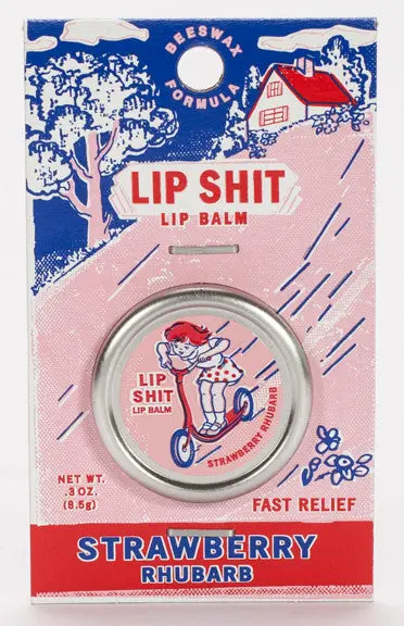 Blue Q Lip Balm – Strawberry Rhubarb Flavor Hydrating Lip Shit 1