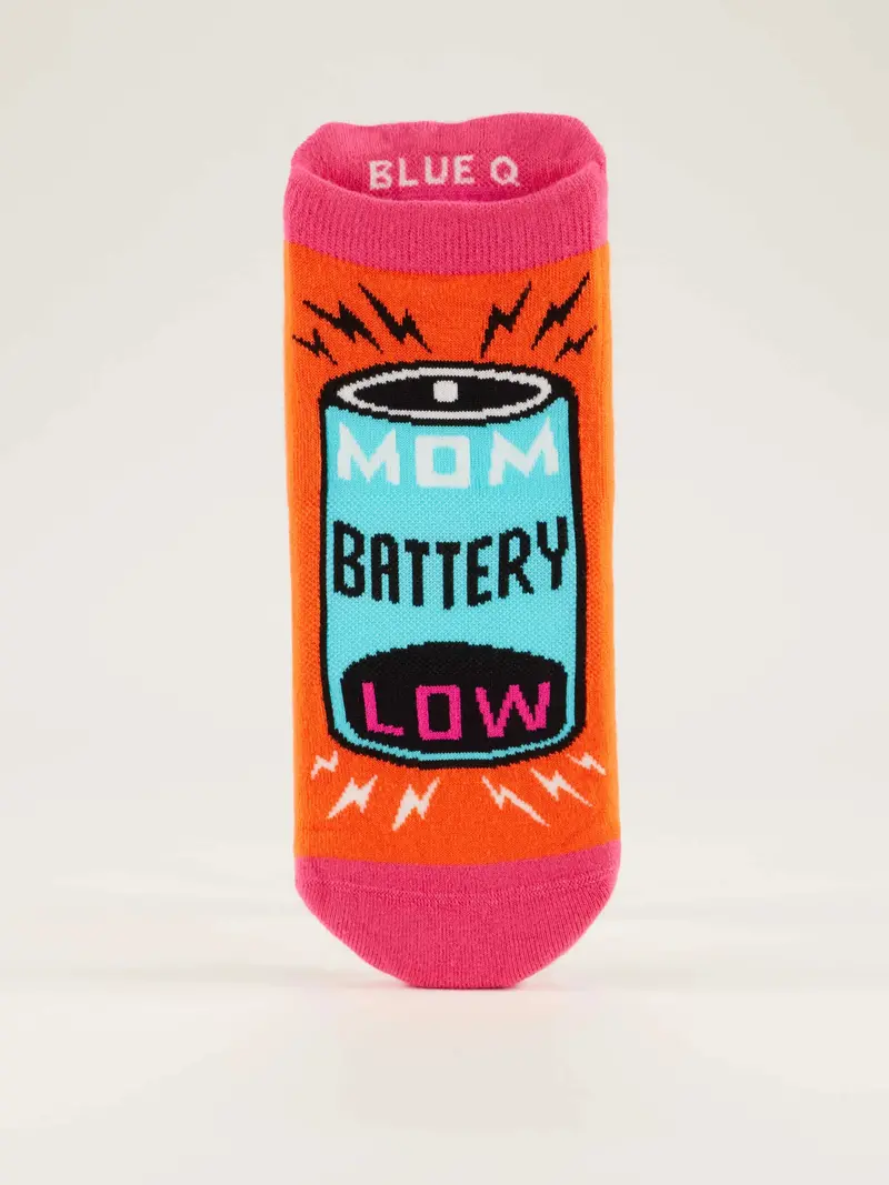 Blue Q Mom Battery-Themed Athletic Socks 1