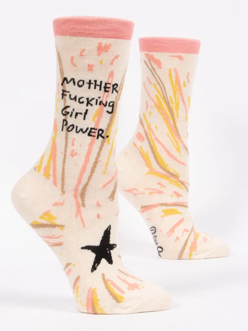 Blue Q Motherfucking Girl Power Crew Socks 1