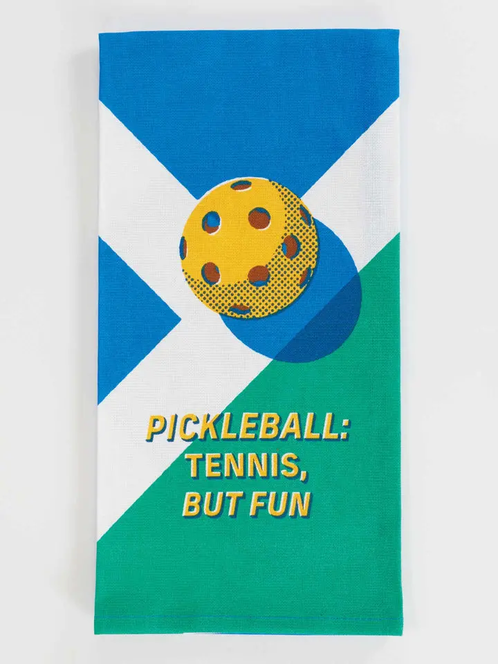 Blue Q Pickleball: Tennis, But Fun Kitchen Dish Towel 1