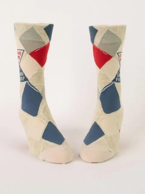 Blue Q Poop-Themed Socks – Humorous Novelty Footwear 1