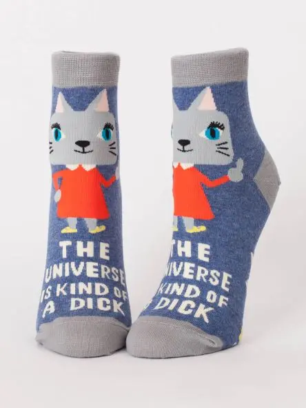 Blue Q 'The Universe Is Kind Of A Dick' Women'S Ankle Socks 1