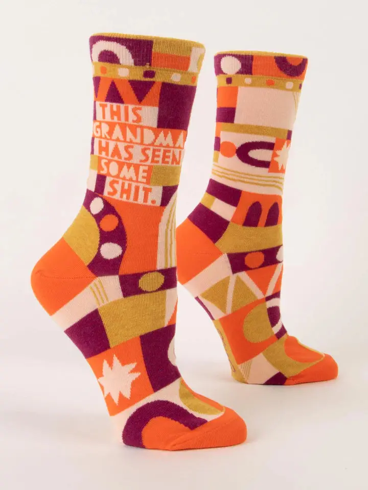 Blue Q This Grandma Has Seen Some Things Women'S Crew Socks 1