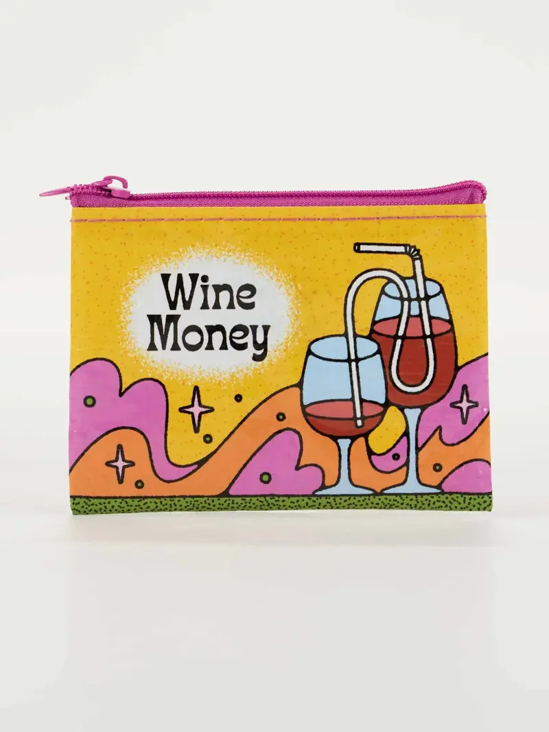 Blue Q Wine-Themed Coin Purse – 'Wine Money' 1