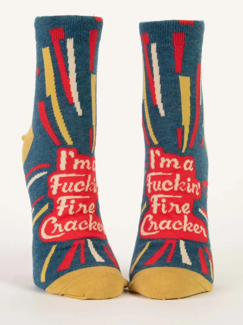 Blue Q Women’S Ankle Socks – 'I’M A F*Ckin Firecracker' 1