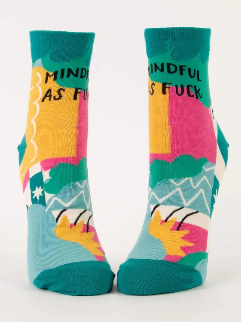 Blue Q Women’S Ankle Socks – 'Mindful As F*Ck' 1