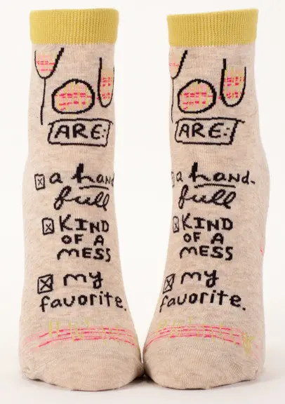 Blue Q 'You Are My Favorite' Women'S Ankle Socks 1