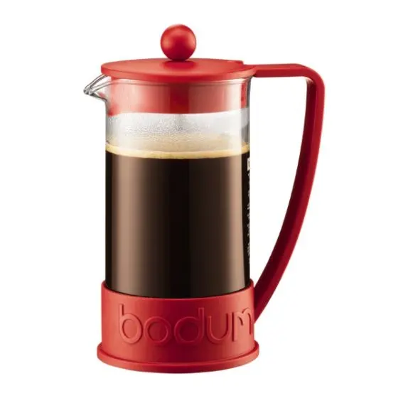 Bodum Brazil 8-Cup French Press – Vibrant Red Polycarbonate Body 1