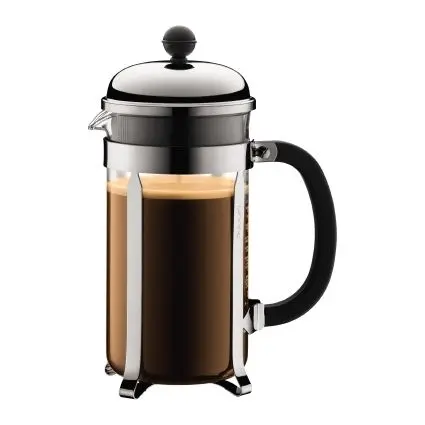 Bodum Chambord 8-Cup French Press – Classic Stainless Steel & Glass 1