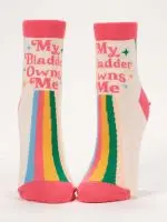 Bq My Bladder Runs My Life Humor Socks 1