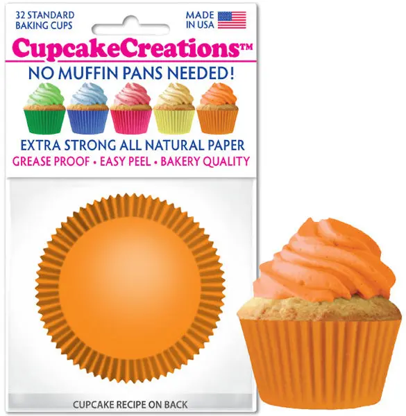 Bright Orange Cupcake Liners – Siege Cupcake Creations 1