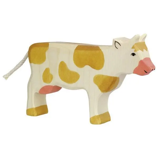 Brown Cow Animal Toy – Upright Farm Animal Figurine 1