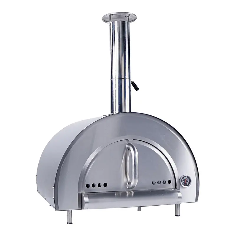 Built-In Wood-Fired Pizza Oven – Black & Stainless Steel (Pw01) 1
