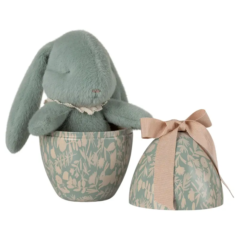 Bunny-Embellished Easter Egg Ornament 1