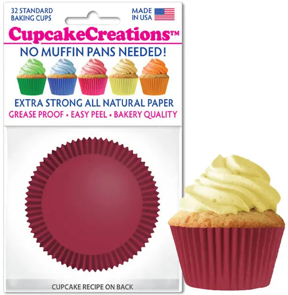 Burgundy Paper Baking Cups – Siege Cupcake Creations 1