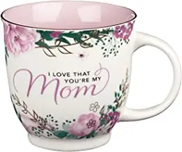 Cag White Floral Ceramic Mug – 'I Love That You…' Sentiment 1
