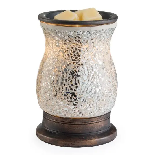 Candle Warmers Reflection Glass Warmer – Modern Illuminated Wax Melter 1