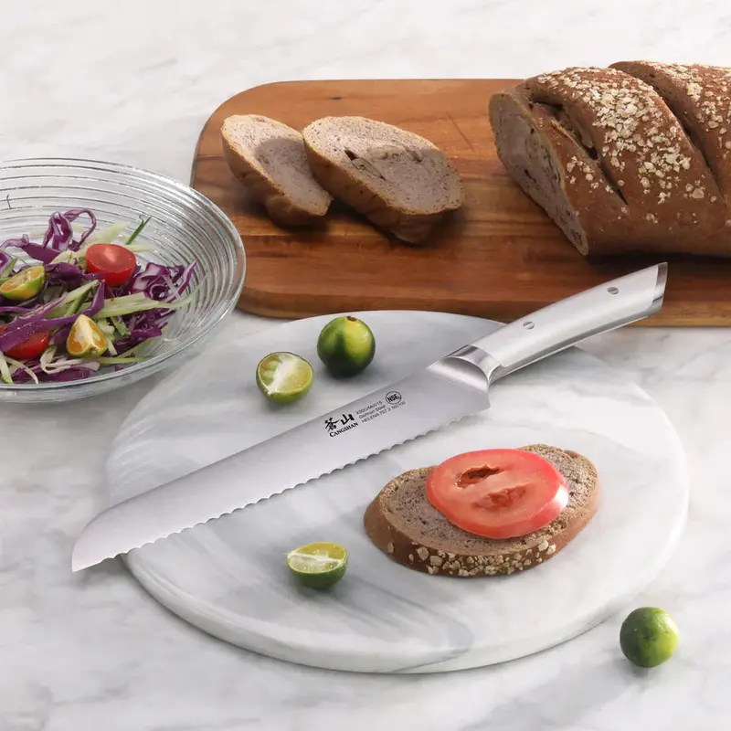 Cangshan White Helena 8-Inch Bread Knife – Japanese-Style Forged Blade 1