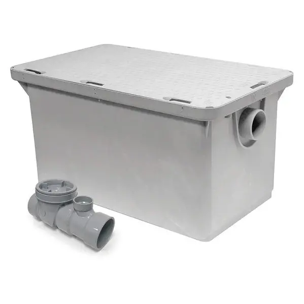 Canplas 25 Gpm Heavy-Duty Grease Interceptor – 50 Lb Capacity, 3" Fittings (3925Xta03) 1