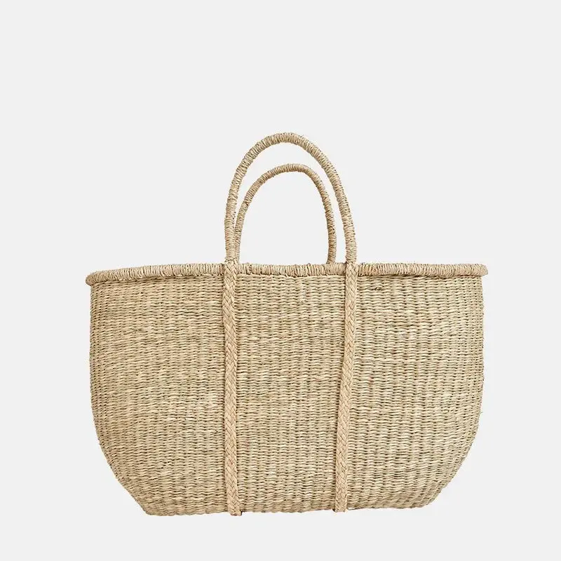 Caro Seagrass Market Tote Bag – Eco-Friendly Woven Carryall 1