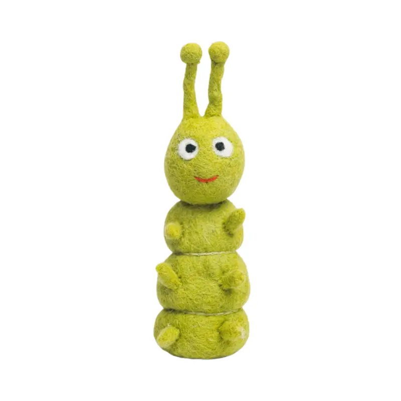 Caterpillar Felt Finger Puppet – Montessori-Inspired Toy 1