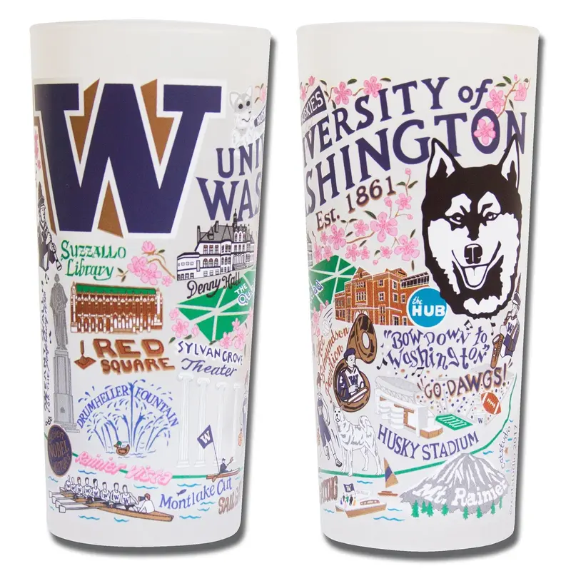 Catstudio University Of Washington Frosted Glass Tumbler 1