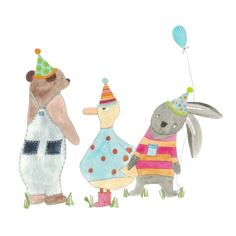 Celebratory Welcome-To-The-Party Birthday Card – Festive & Joyful Theme 1