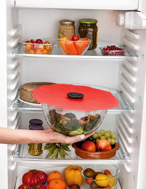 Charles Viancin 8-Inch Poppy Silicone Lid – Reusable, Airtight Kitchen Cover 1