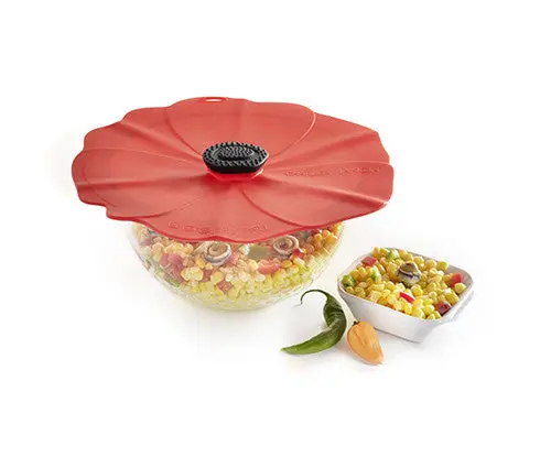 Charles Viancin 9-Inch Poppy Silicone Lid – Decorative, Heat-Resistant Kitchen Essential 1