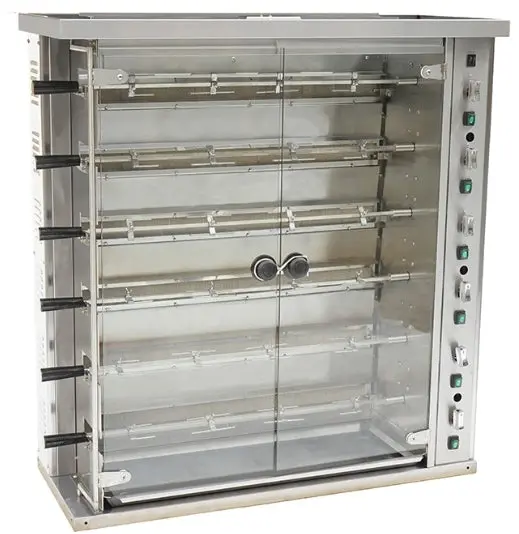Chef 6-Spit Natural Gas Rotisserie Oven For Up To 24 Chickens (Model Kj-6) 1