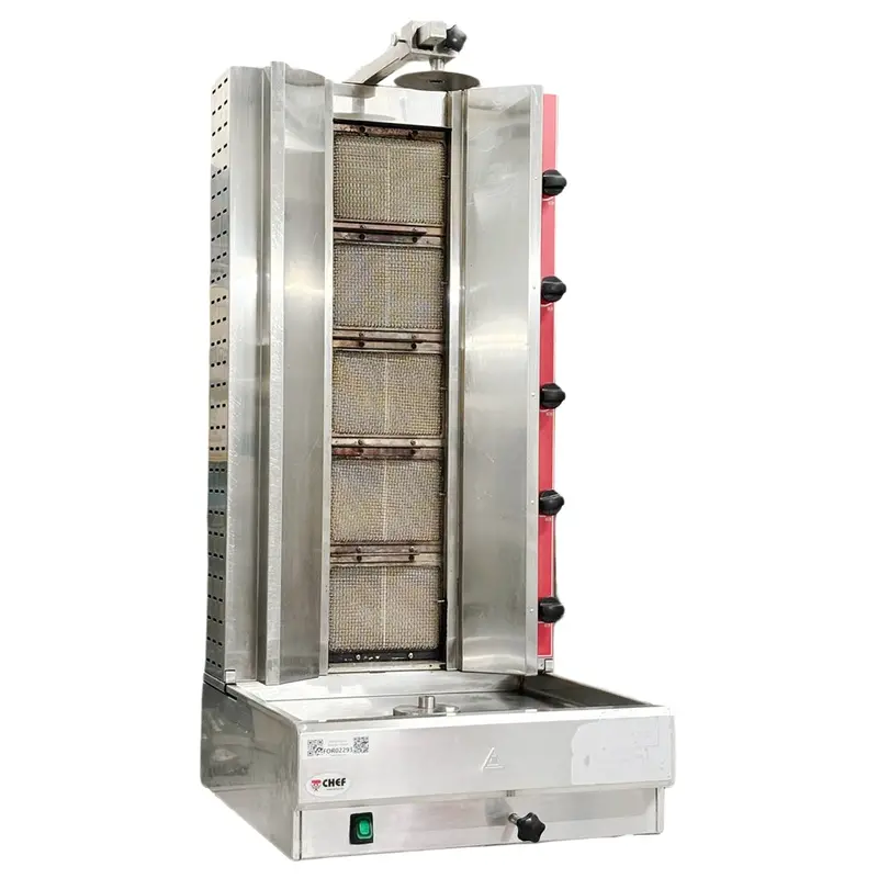 Chef For02292 Five-Burner Natural Gas Shawarma Rotisserie – Heavy-Duty Design 1